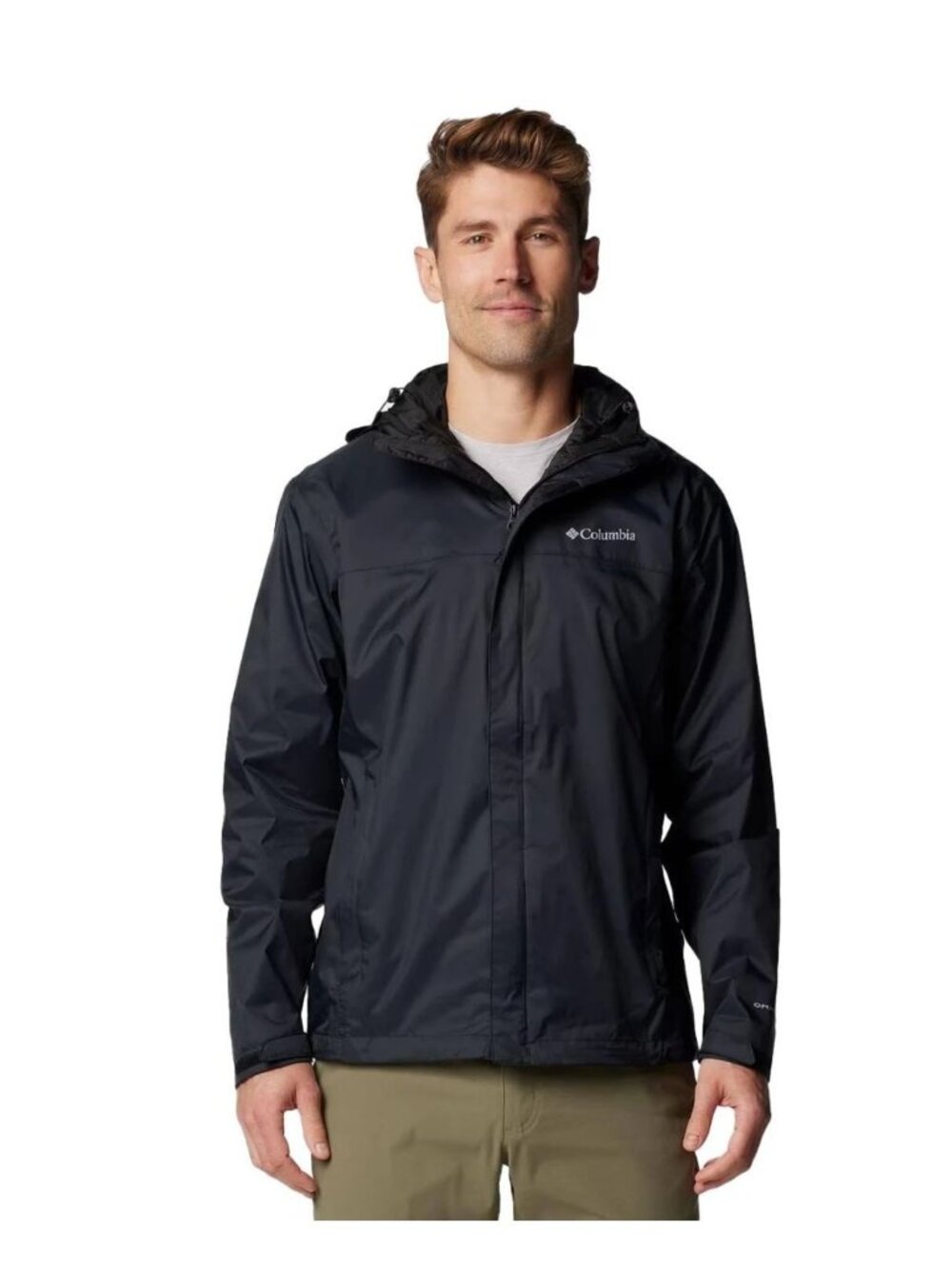 COLUMBIA Men’s Long Sleeve Zip Up Hood Watertight II Rain Jacket Windbreaker L